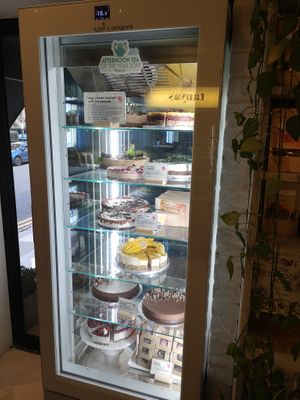 Inside the shop at Tanya's Cafe in South West London