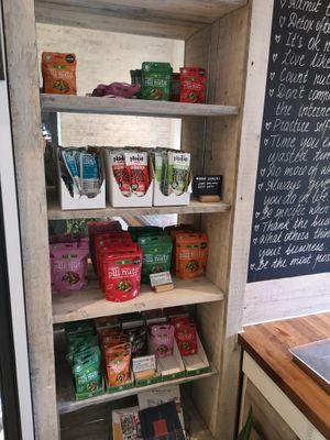 Inside the shop at Tanya's Cafe in South West London