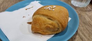 With cream and black cherry inside, yummy at 'O Grin in Naples