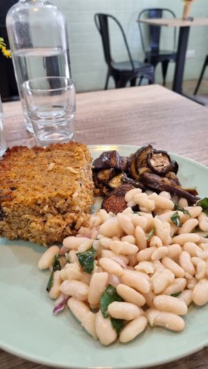 Terno - rice, eggplant, bean salad at 'O Grin in Naples
