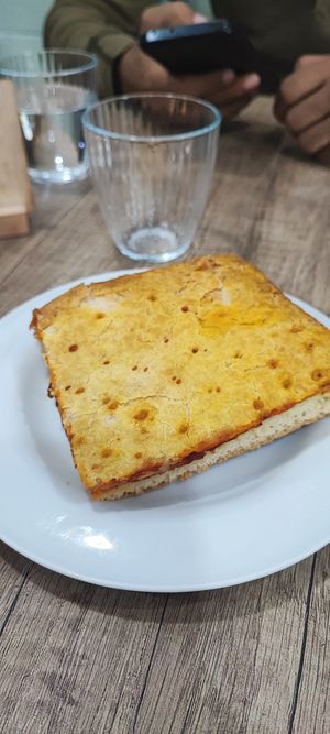 "Croque-monsieur" (with vegan cheese and vegan ham)  at 'O Grin in Naples