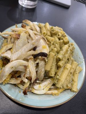 Pasta with pesto and fennel gratin  at 'O Grin in Naples