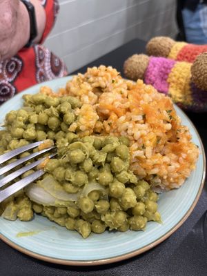 Rice with pumpkin and peas  at 'O Grin in Naples