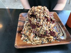 acai bowl with tahini at Tevaleh - Raw in Kfar Saba