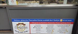 Menu at Arepita in Derby