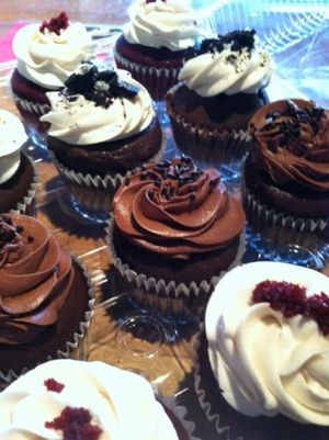 Vegan Cupcakes, Red Velvet, Chocolate and Vanilla at Sweet Alexis Bakery in Los Osos
