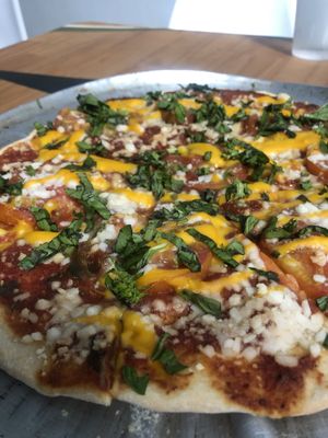 Margarita pizza at Mantras - San Pedro in San Pedro