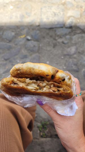filled with tofu and cabbage 🥰 at Comida Taiwanesa in Quetzaltenango