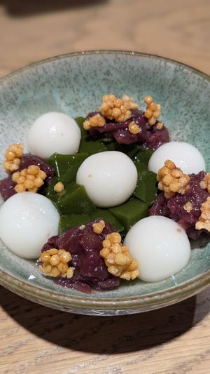 Matcha jelly at Itadaku in Dubai