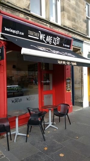 outside seating at Zest 2 Go in St Andrews