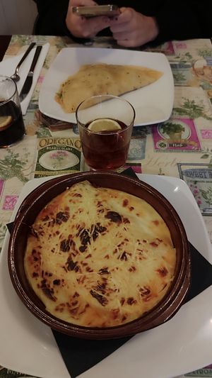 Lasaña vegetariana at Shangri-La in Ourense