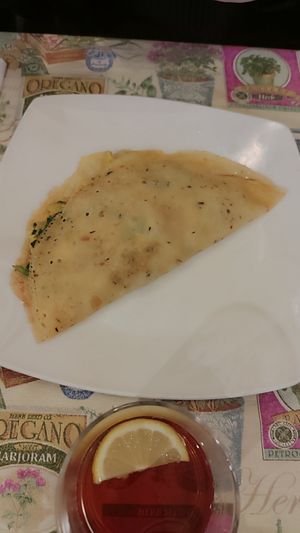 Crep salada vegetariana at Shangri-La in Ourense