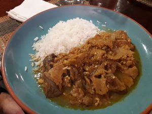 Fricandó de seitán at Shangri-La in Ourense