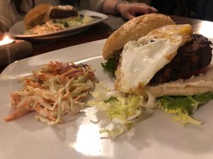 Hamburguesa vegetal. at Shangri-La in Ourense