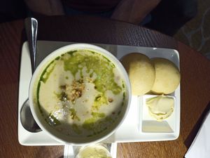 The celeriac and apple soup at Pygmalion Restaurant in Sneem