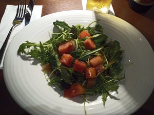 Warm Asian salad - unfortunately overly sweet at Pygmalion Restaurant in Sneem