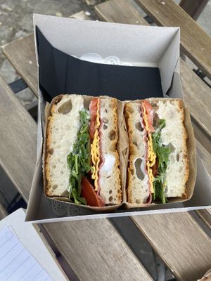 Focaccia sandwich   at F O M E - Padaria Plant-Based in Porto