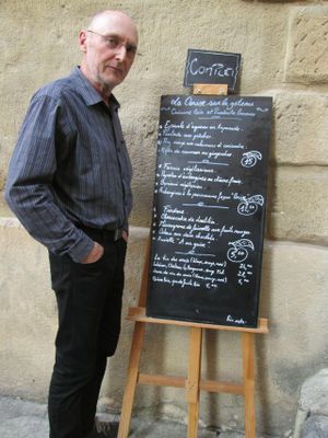 Each night the menu includes four vegetarian (including some vegan) and four non-vegetarian, but organic, options (such as a salmon dish). at La Cerise Sur Le Gateau in Aix-en Provence