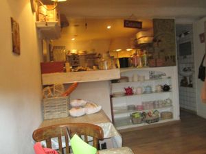 Interior is tiny and like being in a country cottage at La Cerise Sur Le Gateau in Aix-en Provence