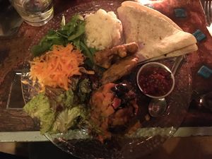 this thali dish was delicious! at Krishna Veggie in Buenos Aires