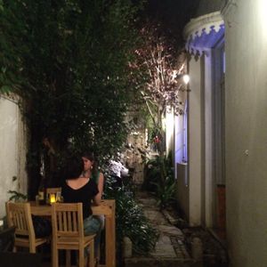 The enchanting patio area.  at Pizza Vegana - Fitz Roy in Buenos Aires