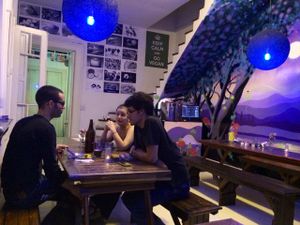 Cool interior.  at Pizza Vegana - Fitz Roy in Buenos Aires