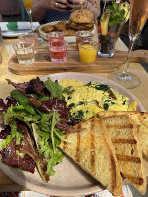 Just eggs vegan omelette   at Thyme and Tonic in New York City