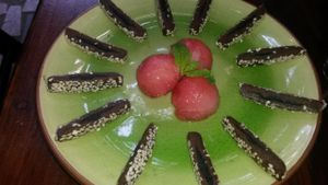 Vegan desert at Mood Food Energy Cafe in Yangshuo