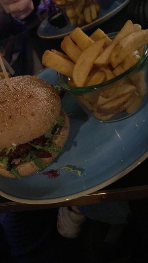 Vegan and gluten-free burger  at Hamburgerei in Munich