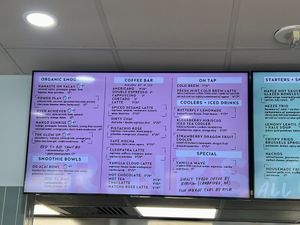 Drink menu  at LULU GREEN in Cambridge