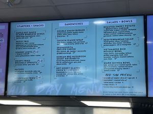 Food menu  at LULU GREEN in Cambridge