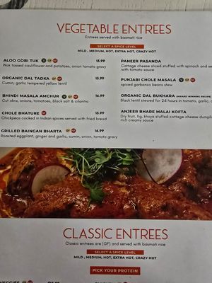 Menu4 at Saffron Indian Cafe in Winston-salem