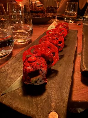 Beetroot maki roll  at MILA in Miami Beach