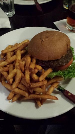 Organic life burger (comes with vegan mayo by default) at Colleen's at The Cannery in Haiku