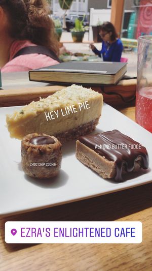 Yummy raw desserts at Ezra's Enlightened Cafe in Indianapolis