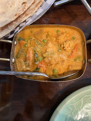 Vegan coconut curry  at Hariyali Express Indian Cuisine & Bar in Vancouver