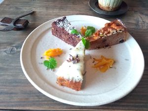 Lots of different cakes on offer (try them all!) at Panchavati in Shizuoka