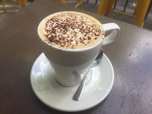 Large soy mocha at Mantra Lounge in Carlton