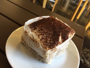 Tiramisu cake at Mantra Lounge in Carlton