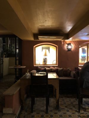 Lovely little seats  at Taboula in Cairo