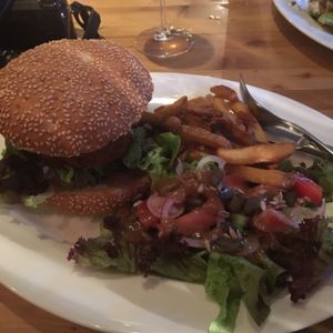 vegan burger at The Bubble in Zermatt