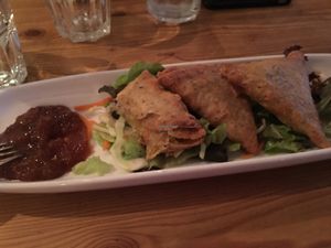 veggie samosas at The Bubble in Zermatt