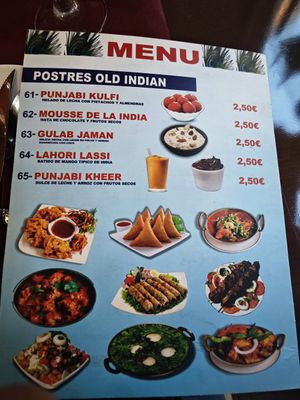 Menu at Indian Punjab Restaurante in Bilbao