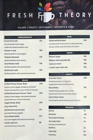 Menu (Food) at Fresh Theory - A Green Cafe  in Raipur