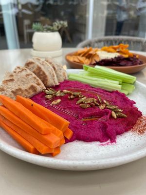 Beet Hummus  at Casa Macro in Monterrey