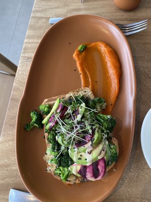 Avocado toast  at Casa Macro in Monterrey