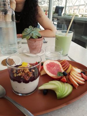 (Almonds) Yogurt Parfait at Casa Macro in Monterrey