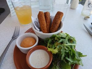 Tofu sticks at Casa Macro in Monterrey