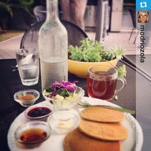 Delicious pancakes. at Casa Macro in Monterrey