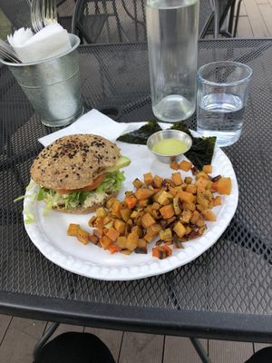 Fake tuna sandwich  at Casa Macro in Monterrey